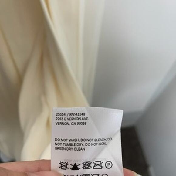 Reformation Winslow Dress White Ivory Maxi Wrap Kimono Wedding Womens New Large - Picture 12 of 14